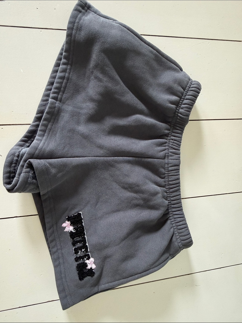 Women’s White Fox Gray Terry Shorts